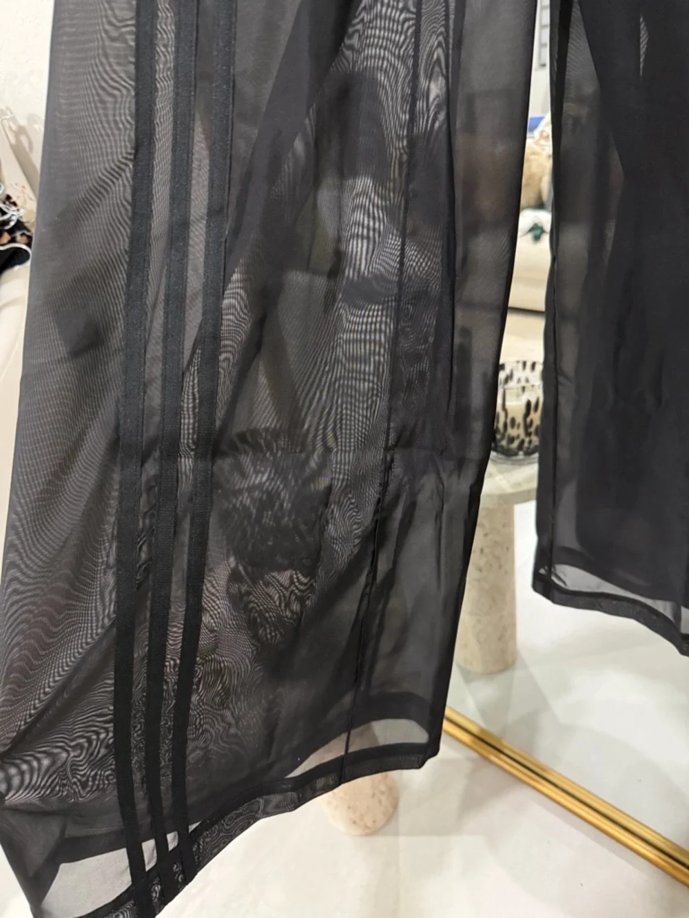 Adidas Black Women’s Wide-Leg Sheer Dress Pants Size XS - Picture 6 of 9